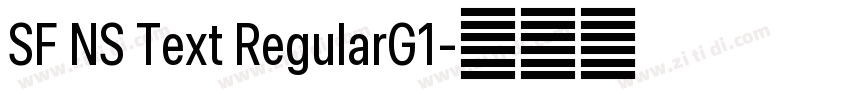 SF NS Text RegularG1字体转换